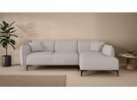 Ecksofa "Adelita mit Ottomane links oder rechts bestellbar, B/H/T 270/97/168", grau (hellgrau), B:269cm H:97cm T:168cm, 100% Polyester, LEGER HOME BY LENA GERCKE, Sofas, Ecksofa, L-Form mit Wellenunterfederung, enthält 2 Zierkissen