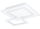 EGLO Deckenleuchte "SAVATARILA-Z", weiß, Ø 29cm H: 7cm, 1 Stk., Leuchten, Deckenleuchte aus Stahl - 2,7W und 2,7W - warmweiß - kaltweiß, Deckenleuchte