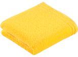 Badetuch VOSSEN "Calypso Feeling", gelb (sunflower), B:50cm L:100cm, Walkfrottee, Obermaterial: 100% Baumwolle, Handtücher, Badetuch, mit schmaler Bordüre, aus 100% hochwerter Baumwolle, Vegan, einfarbig