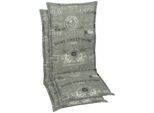 Sesselauflage GO-DE, grau (hellgrau), B:110cm H:5,5cm T:50cm, Bezug: 65% Polyester, 35% Baumwolle, Polsterauflagen, Sesselauflage