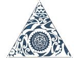 Sonnensegel BENT "Zip-Canvas", blau (neuseeland sonnen druck, rv schwarz), Sonnensegel, B/T: 250cm x 250cm, Polyester, Sonnensegel, B:250cm T:250cm