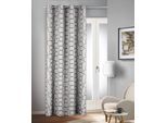 Vorhang HOMING "Salma" Gr. 1, grau, B:135cm H:245cm, Polyester, Gardinen, Vorhang, Fertigschal