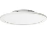BRILLIANT LED Deckenleuchte "Abie", weiß, 1, Ø 40cm H: 5,9cm, 1 Stk., Leuchten, Ø 40 cm, RGB, dimmbar, CCT, Fernbedienung, Metall/Kunststoff, weiß, LED Deckenleuchte