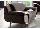 Sessel TRENDMANUFAKTUR "Rondo, Breite 121 cm, breite Armlehnen, Füße schwarz", braun, B:121cm H:85cm T:94cm, Kunstleder SOFTLUX;Microfaser PRIMABELLE (100% Polyester);NaturLEDER (echtes Rindsleder);Struktur (54% Polyacryl, 46% Polyester), Sessel, Sessel, Big-Sessel wahlweise mit Federkern, in verschiedenen Bezügen