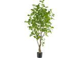 Kunstbaum CREATIV GREEN "Eukalyptus", grün, H:130cm, Kunststoff, Kunstpflanzen, Kunstbaum, mit sehr naturgetreu gestalteten Blättern