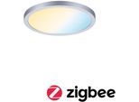PAULMANN LED Einbauleuchte "Areo", grau (chromfarben), 1, Ø 17,5cm H: 2,6cm, 1 Stk., Leuchten, LED-Modul, Weiß Tunable, LED Einbauleuchte