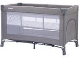 Baby-Reisebett FILLIKID "Milano", Baby, Gr. B/H/L: 65cm x 76cm x 125cm, kein Härtegrad, grau, Aluminium, Polyester, Babybetten Baby-Reisebett, inklusive Transporttasche und Neugeboreneneinhang