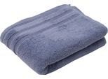 Badetuch GÖZZE "Monaco", blau (dunkelblau), B:70cm L:140cm, Walkfrottier, Obermaterial: 100% Baumwolle, Handtücher, Badetuch, Uni Farben, mit gewellter Bordüre, reine Baumwolle