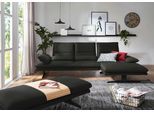 Ecksofa W.SCHILLIG "broadway, Designsofa mit tollem Sitzkomfort", grau (graphit z59), B:291cm H:94cm T:164cm, Longlife Xtra-Leder Z59: Glattleder mit modischer Prägung. Hautstärke 0, 9 - 1, 1 mm, Sofas, Ecksofa, Sitztiefenverstellung, Kopfteil- & Seitenteilverstellung, Breite 291cm