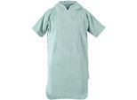 Badeponcho TOM TAILOR HOME "Surfponcho COLOR BATH" Gr. 116, grün (fresh sage), 116/134, Frottier, Hausmäntel, Badeponcho, mit Kordel, Bauchtasche, saugstark, Baumwolle, auch in Kindergrößen