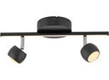 JUST LIGHT LED Deckenleuchte "JARIK", schwarz, 3, H: 12,5cm, 1 Stk., Leuchten, Serienschalter: Alles / Spots / Profile, getrennt schaltbar, LED Deckenleuchte