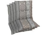 Sesselauflage GO-DE, grau, B:50cm H:7cm T:110cm, Baumwolle, Polyester, Polyurethan, Polsterauflagen, Sesselauflage, 110x50 cm