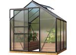 Gewächshaus VITAVIA "Venus 3800", schwarz, B:195cm H:197cm T:195cm, Gewächshäuser, Gewächshaus, Alu-Profile, 4 mm Hohlkammerplatten