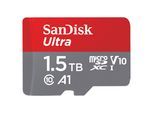 SANDISK Speicherkarte "microSDXC Ultra 1,5TB, Adapter "Mobile", grau, 1500 GB, Speicherkarten, Speicherkarte