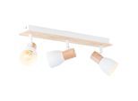 BRILLIANT Deckenstrahler "Daintree", weiß (weiß, natur), 3, H: 16,5cm, 1 Stk., Leuchten, Nature Style - schwenkbar- dimmbar - 47,5cm Breite - E14 Fassung, Deckenstrahler