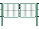 Zaundoppeltür ALBERTS "Flexo", grün, B:200cm H:80cm, Stahl, Tore, Zaundoppeltür, 200 cm Breite, in versch. Höhen