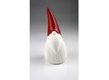 LED Dekofigur AM DESIGN "Keramik-Wichtel", rot (weiß), H:20cm L:9cm, Leuchten, LED Dekofigur, 2 er Set, 9x20 cm