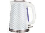RUSSELL HOBBS Wasserkocher "Groove 26381-70, weiß, 1,7 l, 2.400 Watt, herausnehmbarer Kalkfilter", weiß (weiß, edelstahl), B:21,9cm H:24cm T:16,5cm, Wasserkocher, Wasserkocher