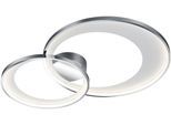 TRIO LEUCHTEN LED Deckenleuchte "Granada", grau (chromfarben), 1, H: 9cm, 1 Stk., Leuchten, LED Deckenlampe, Switch Dimmer, LED Deckenleuchte