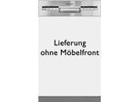 EXQUISIT teilintegrierbarer Geschirrspüler "EGSP1009-EB-030E", Energieeffizienz: E, silber (edelstahl), B:44,8cm H:81,5cm T:57,4cm, Geschirrspüler, Kompakt und ideal für kleine, schmale Nischen, kleine(Single)Haushalte, teilintegrierbarer Geschirrspüler