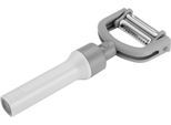 Sparschäler ZWILLING "Z-Cut", grau, B:8,8cm H:3,1cm L:18,6cm, Edelstahl, Kunststoff, Küchenschneider, Sparschäler, 5-in-1, Lang- und Querschäler in einem, für Links- und Rechtshänder