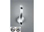 REALITY LEUCHTEN LED Wandleuchte "Parma", grau (chrom), 1, H: 39cm, 1 Stk., Leuchten, Wandlampe mit indirekter Beleuchtung, neutralweiß 4000K, 11W dimmbar, LED Wandleuchte
