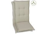 Sesselauflage GO-DE, beige, B:50cm H:120cm, Bezug: 100% Polyester, Polsterauflagen, Sesselauflage, hoch, wasserabweisend