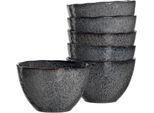 Schale LEONARDO "MATERA", grau (anthrazit), B:15cm H:10cm T:15cm Ø:15,3cm, Keramik, Schüsseln, Schale, Ø 15,3 cm