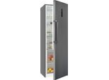 EXQUISIT Vollraumkühlschrank "KS360-V-HE-040D", Energieeffizienz: D, silber (grau), Rechtsanschlag, Kühlschränke, 359 L Vollraumkühlschrank: No-Frost, flexibel & mit LED-Innenlicht, Vollraumkühlschrank