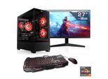 CSL Gaming-PC-Komplettsystem "AeroVision V24421", Energieeffizienz: E, schwarz, Microsoft Windows 11 Home (64 Bit), 32 GB RAM 2.000 GB SSD, Computer_Komplettsysteme, Gaming-PC-Komplettsystem