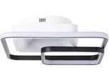 BRILLIANT LED Deckenleuchte "Cava", weiß, 1, H: 11,5cm, 1 Stk., Leuchten, 40 x 40 cm, dimmbar, CCT, 5000 lm, Fernbedienung, Metall, weiß/schwarz, LED Deckenleuchte