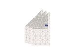 Gästehandtuch VILLEROY & BOCH "Gästetuch Gästetuch Carré 3er Pack" Gr. S, grau (weiß, hellgrau), B:30cm, Obermaterial: 100% Baumwolle CO., Handtücher, Gästehandtuch