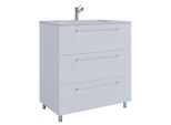 Waschtisch VCM "2-tlg. Waschplatz Waschtisch Badinos 3 Schublade", weiß, B:80cm T:46cm, Waschtische, Waschtisch