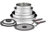 Pfannen-Set TEFAL "Jamie Oliver Ingenio, Pfannenset abnehmbarer Griff, antihaftversiegelt", silber (silberfarben), Pfannen, Pfannen-Set