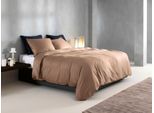 Bettwäsche ZO HOME "Zohome Baumwolle Mako-Satin Bettwäsche Satinado", braun (praline braun), B/L: 155cm x 220cm, 1 Stk., 1 Stk., Mako-Satin, B/L: 80cm x 80cm, 1 Stk., Mako-Satin, Obermaterial: 100% Baumwolle, Bettwäsche, Bettwäsche, Bettwäsche aus 100% Baumwolle, hochwertige Mako-Satin, ab 135x200 cm.