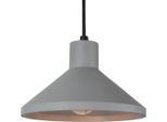 PACO HOME Pendelleuchte "SUBORBIA", blau (betongrau), 1, Ø 25cm, Leuchten, LED, E27, Lampe Für Wohnzimmer Esszimmer Küche, Höhenverstellbar, Pendelleuchte