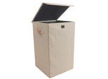 Faltbox VCM "Wäschekorb Wäschebox Stoffbox mit Deckel Dreso M", beige (creme), Aufbewahrungsboxen, Faltbox