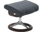 Fußhocker STRESSLESS "Consul", blau (atlantic blau batick), B:54cm H:41cm T:39cm, Leder BATICK: BATICK ist ein leicht korrigiertes, durchgefärbtes und genarbtes Möbelleder, bei dem die meisten Unebenheiten und Spuren in der Regel entfernt wurden.;Leder PALOMA: PALOMA ist ein durchgefärbtes Semianilin-Möbelleder mit natürlicher Narbung.;ROHLEDER Stoff Q2 FARON: Ein fester zuverlässiger Bouclé mit e