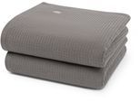 Handtücher ROSS "Waffelpique", grau (flanell), B:50cm L:100cm, Frottier, Baumwolle, Handtücher, Handtücher, 100% Baumwolle