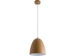 PACO HOME Pendelleuchte "JACK", gelb (ocker), 1, Ø 25cm H: 178,5cm, Leuchten, Küchenlampe Hängelampe Esszimmer Esstischlampe Innen Gold Weiß, Pendelleuchte