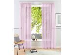 Gardine OTTO HOME "XANA" Gr. 1, rosa (rose), B:145cm H:145cm, Voile, Polyester, Gardinen, Gardine, Bestseller, einfarbig, 1 bzw. 2 Schals, pflegeleicht, Beststeller