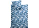 Bettwäsche KLEINE WOLKE "Dany", blau, B/L: 135cm x 200cm, 1 Stk., 1 Stk., Mako-Satin, B/L: 80cm x 80cm, 2 Stk., Mako-Satin, Obermaterial: 100% Baumwolle, Bettwäsche, Bettwäsche, in zeitlosem Karodesign