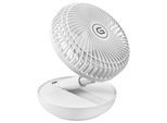 Tischventilator GUTFELS "»VENTI 3030 R«", weiß, B:12,5cm H:23cm T:23cm, Ventilatoren, Tischventilator, klappbar mit 4 Stufen, 20 Std. Akkulaufzeit, mit Powerback Funktion