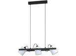 EGLO Hängeleuchte "HORNWOOD 1", schwarz, 3, H: 110cm, 1 Stk., Leuchten, schwarz / L78 x H110 x B19,5 cm / exkl. 3 x E27 (je max. 28W), Hängeleuchte