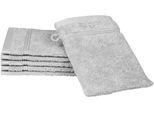 Waschhandschuh ROSS "Rubin", grau (granit), B:16cm L:22cm, Baumwolle, Waschlappen, Waschhandschuh, 100% Baumwolle