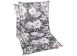 Sesselauflage GO-DE "Sesselauflage nieder", grau, B:50cm H:100cm T:48cm, Baumwolle, Polsterauflagen, Sesselauflage