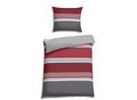 Bettwäsche FLORELLA "Riva rubin Edel-Satin, 100% Baumwolle", rot (rubin), B/L: 200cm x 200cm, 1 Stk., 2 Stk., Satin, B/L: 70cm x 90cm, Satin, Obermaterial: 100% Baumwolle CO., Bettwäsche, Bettwäsche