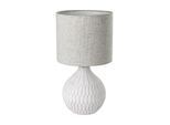 EGLO Tischleuchte "BELLARIVA 3", weiß (weiß hellbraun), 1, Ø 20cm H: 36cm, 1 Stk., Leuchten, Nachttischlampe mit Boho-Muster und in hellbraun, mit Schalter, E27, Tischleuchte