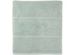 Saunatuch SCHIESSER "Turin in angesagter Reiskornoptik", grau (hellpetrol), B:75cm L:200cm, Frottier, Frottier, Handtücher, Saunatuch, Made in Green