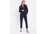 Hosenanzug HEINE, Damen, Gr. 42, Normalgrößen, blau (marine), 63% Polyester, 34% Viskose, 3% Elasthan, Anzüge Hosenanzug
